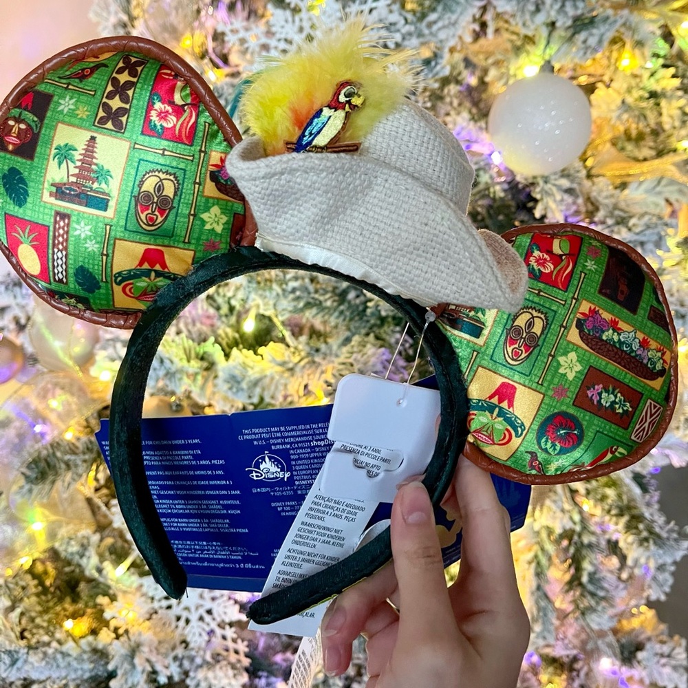 Disney 50th Mickey The Main Attraction Tiki Room Ears